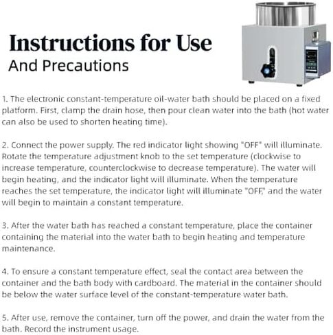 3L Lab Digital Water Bath, Stainless Steel Constant Temperature Oil Bath, Heating Device for Chemistry, Pharmaceuticals, Engineering - 2/3/5L Options Available in Kuwait