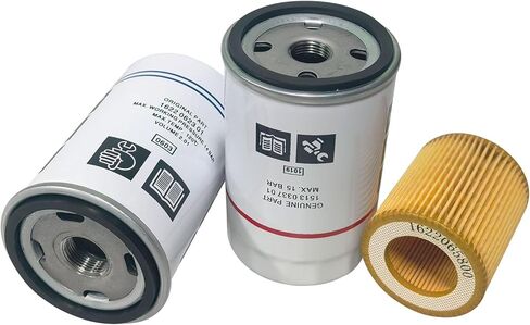 طقم فلتر 2901086501 متوافق مع قطع غيار الضاغط GX2 GX3 GX4 GX5 1622062301 فاصل الزيت + 1513033701 فلتر الزيت + 1622065800 فلتر الهواء in Kuwait