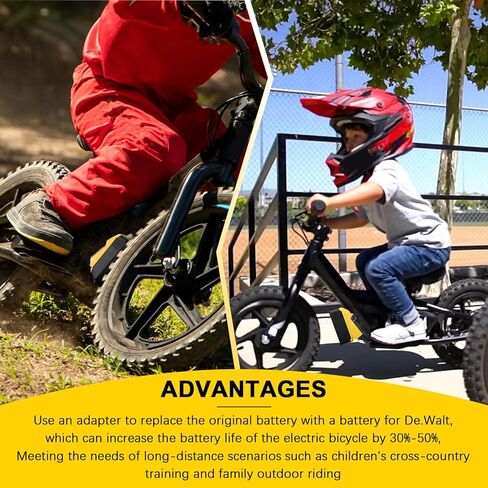 for Stacyc 12" and 16" for De.Walt 20v Battery Adapter, Double The Battery Life in Kuwait