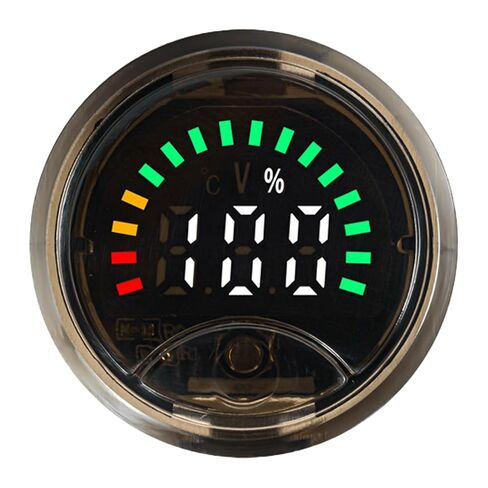 Compact Round Shaped Voltages & Capacity Meter User Friendly Circular Voltages & Battery Meter ABS for Office & Factory Accurate Electricity Monitors in Saudi Arabia