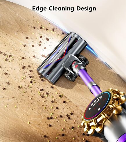 مكنسة كهربائية لاسلكية، مكنسة كهربائية مطورة بقدرة 550 وات 45 كيلو باسكال 60 دقيقة للمنزل، مكنسة كهربائية قائمة بذاتها مع شاشة LED، مكنسة كهربائية لاسلكية خفيفة الوزن مضادة للتشابك 8 في 1 لسجاد شعر الحيوانات الأليفة والأرضيات الصلبة in Kuwait
