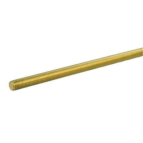Brass Threaded Rod, 3/8"-16 Thread Size, 2 Feet Long in Saudi Arabia