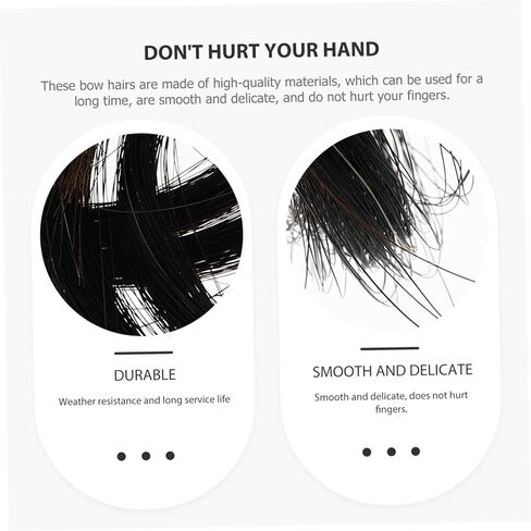 Hemoton 2pcs Bundles of Bow Hair Durable High- Horse Hair for String Instrument Bow Repairs for Musicians and Instrument Makers in Saudi Arabia