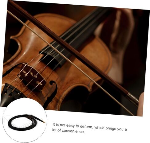 Professional Viola Bow Hairs Hair for Violin Bow Creative Violin Accessories Black in Saudi Arabia