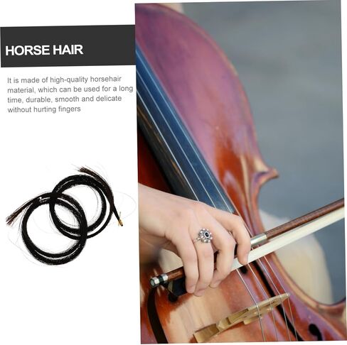 Professional Viola Bow Hairs Hair for Violin Bow Creative Violin Accessories Black in Saudi Arabia
