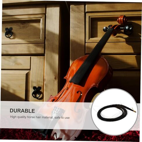 Professional Viola Bow Hairs Hair for Violin Bow Creative Violin Accessories Black in Saudi Arabia