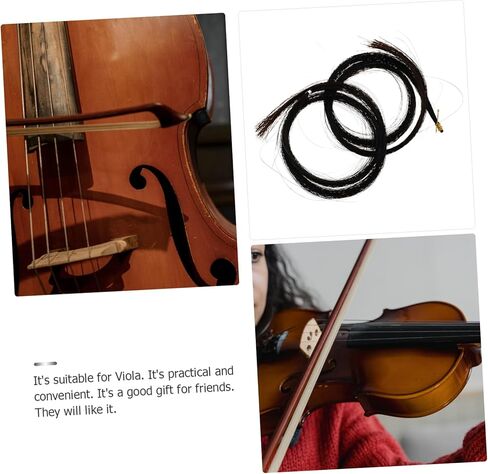 Professional Viola Bow Hairs Hair for Violin Bow Creative Violin Accessories Black in Saudi Arabia