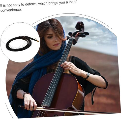 Professional Viola Bow Hairs Hair for Violin Bow Creative Violin Accessories Black in Saudi Arabia