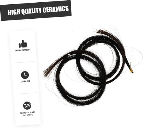 Professional Viola Bow Hairs Hair for Violin Bow Creative Violin Accessories Black in Saudi Arabia