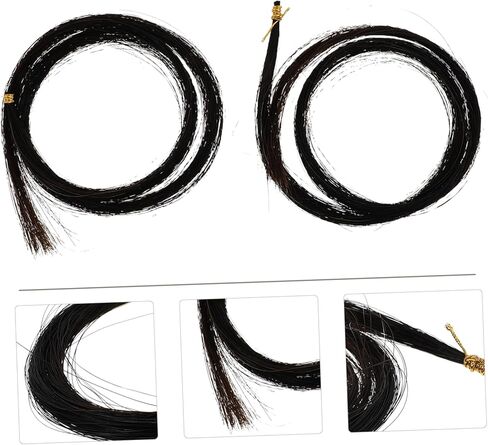 TOYANDONA 2pcs Portable Horse Hair for Bow Replacement Durable and Long-lasting Accessories for Home School and Practice Use in Kuwait