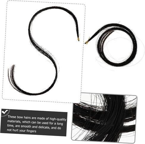 TOYANDONA 2pcs Portable Horse Hair for Bow Replacement Durable and Long-lasting Accessories for Home School and Practice Use in Kuwait