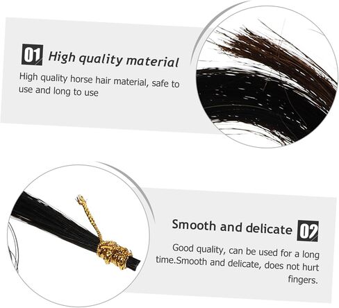 TOYANDONA 2pcs Portable Horse Hair for Bow Replacement Durable and Long-lasting Accessories for Home School and Practice Use in Kuwait