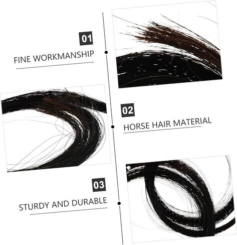 2pcs Bundles of Professional Bow Hair for Instrument Repair Mongolian Horse Hair for Enhanced Grip and Expressive Tone Accessory for Supplies in Saudi Arabia