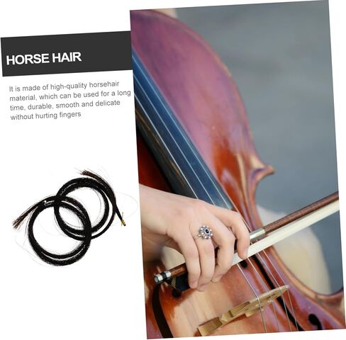 2pcs Bundles of Professional Bow Hair for Instrument Repair Mongolian Horse Hair for Enhanced Grip and Expressive Tone Accessory for Supplies in Saudi Arabia