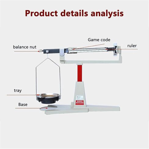 Mechanical Balance Scale, Laboratory Analytical Weight Set with Magnetic Damping Device, Suitable for Classroom, Laboratory, Factory in Saudi Arabia