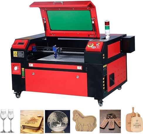 60W CO2 Laser Engraver with Built-in Air pump/6L Water Tank, Lightburn Compatible 24x16 Working Area with Autolift Digital Control RDWorks/Red Dot Pointer for Wood Acrylic Glass and More in Saudi Arabia