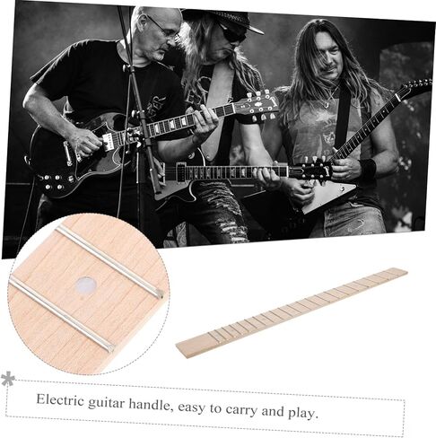 Garneck Electric Guitar Fretboard Replacement Frets Maple Neck Dots for Precise Playability for Versatile Music Styles and Easy Installation in Saudi Arabia