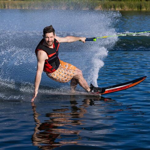 O’Brien Performer 68″ Combo Waterskis – Adult Slalom & Combo Water Skis with Z8 Lace-Up Adjustable Bindings, Dual Tunnel Stability, Nylon Fins in Saudi Arabia