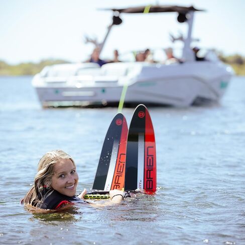 O’Brien Celebrity 64″ Combo Waterskis – Smaller Combo Skis for Lighter Skiers, 64" (162 cm) with Jr. X-7 Adjustable Bindings, Dual-Tunnel Design & Nylon Fins in Saudi Arabia