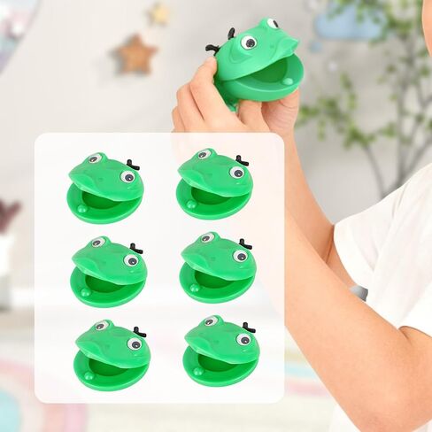 6Pcs Frog Castanets Musical Instruments Finger Percussion for Kids Adults Classroom Music in Saudi Arabia