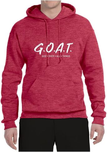 Wild Bobby GOAT God Over All Things Inspirational/Christian Unisex Graphic Hoodie Sweatshirt in Saudi Arabia
