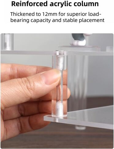 Acrylic Display Risers, 2 Tier Perfume Organizer Stand, Display Shelf for Figures and Collection, Clear Cupcake Dessert Shelves for Party, Riser Stand for Decoration and Organizer in Saudi Arabia