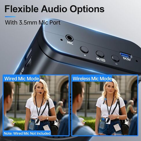 Moman Voice Amplifier for Teachers with Wireless Lavalier Microphone, Zero Whistling, Low Latency, Portable Meagaphone Speaker Mic for Classroom Meeting in Saudi Arabia