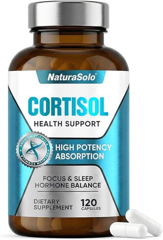 مكملات الكورتيزول للنساء والرجال، مخفض الكورتيزول الطبيعي تمامًا للنساء والرجال - تركيبة أشواغاندا وروديولا الوردية وإل-ثيانين لإدارة التوتر وتوازن الهرمونات وتحسين النوم in Kuwait