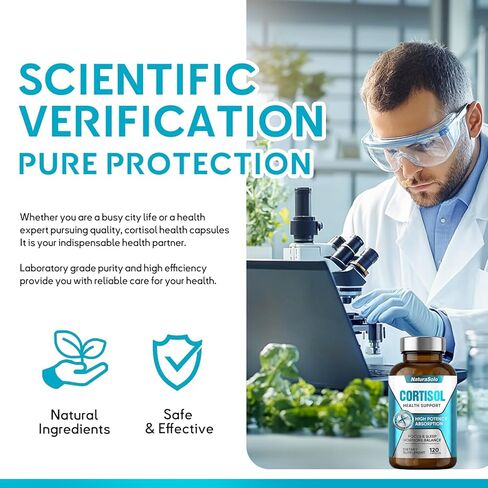 مكملات الكورتيزول للنساء والرجال، مخفض الكورتيزول الطبيعي تمامًا للنساء والرجال - تركيبة أشواغاندا وروديولا الوردية وإل-ثيانين لإدارة التوتر وتوازن الهرمونات وتحسين النوم in Kuwait