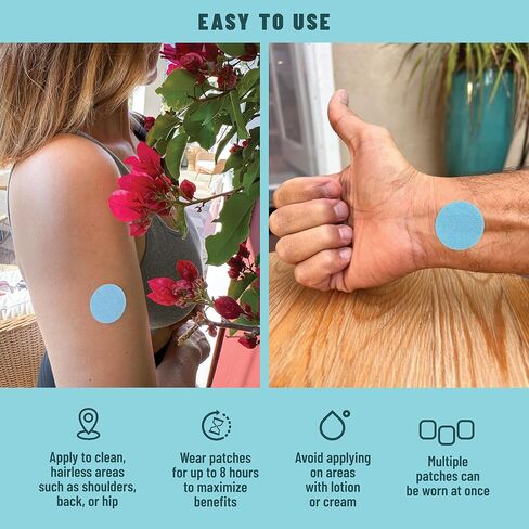 رقعات الهدوء 36 قطعة (أزرق) - الاسترخاء وتخفيف التوتر مع غابا، أشواغاندا، إل-ثيانين، زهرة العاطفة، المغنيسيوم - المزاج العشبي ودعم الهدوء in Kuwait