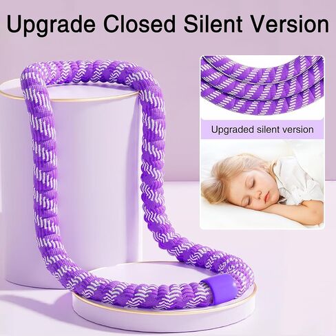 Weighted Soft Spring Hula Hoop for Adults, 3.3 lbs Foldable for Home and Travel, Portable Slimming Fitness Hoop for Weight Loss, Waist-Friendly Design, Upgraded Closed Silent Version in Saudi Arabia