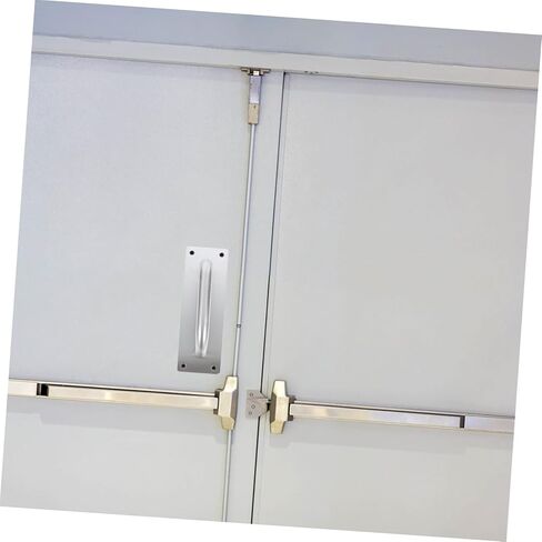 DOITOOL 2pcs Fire Door Pull Handles Modern Push Pull Plate Design for Commercial and Passage Doors Easy to Use and Install Finish in Saudi Arabia