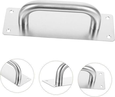 DOITOOL 2pcs Fire Door Pull Handles Modern Push Pull Plate Design for Commercial and Passage Doors Easy to Use and Install Finish in Saudi Arabia