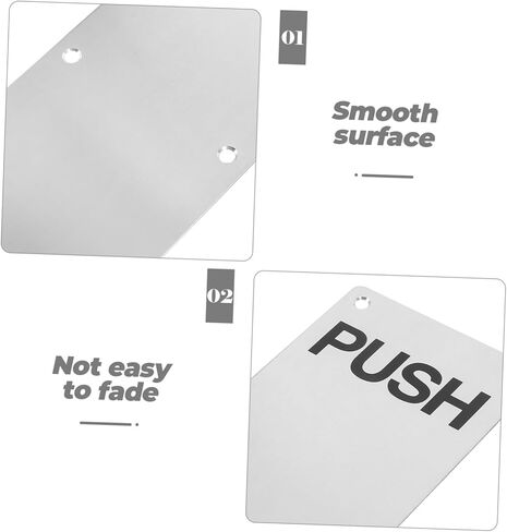TEHAUX Stainless Steel Push Plate for Doors Material Easy Use Door Handle Plate Push Marking in Saudi Arabia