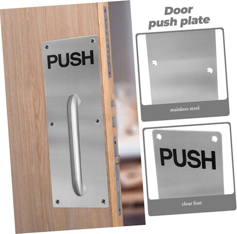 TEHAUX Stainless Steel Push Plate for Doors Material Easy Use Door Handle Plate Push Marking in Saudi Arabia