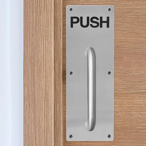 TEHAUX Stainless Steel Push Plate for Doors Fire Door Handle Durable Material Easy to Install for Barn Doors and Warehouse Applications in Saudi Arabia