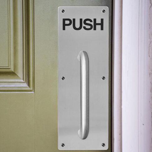 TEHAUX Stainless Steel Push Plate for Doors Fire Door Handle Durable Material Easy to Install for Barn Doors and Warehouse Applications in Saudi Arabia