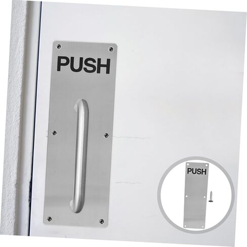 NUOBESTY Stainless Steel Door Push Plate Push Plate for Fire Door Durable Sleek Design Easy to Use Door Handle Accessory for Various Environments in Saudi Arabia