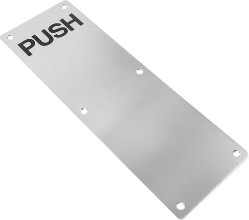 TEHAUX Stainless Steel Push Plate for Fire Door Durable Door Finger Plates for Internal Doors Convenient Door Protection and Easy Use Commercial Spaces in Saudi Arabia