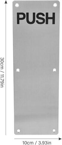 TEHAUX Stainless Steel Push Plate for Fire Door Durable Door Finger Plates for Internal Doors Convenient Door Protection and Easy Use Commercial Spaces in Saudi Arabia