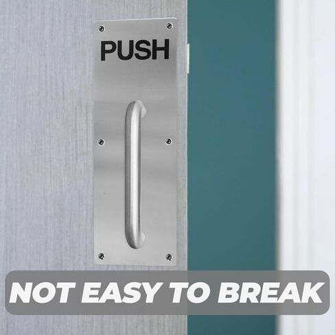 TEHAUX Stainless Steel Push Plate for Fire Door Durable Door Finger Plates for Internal Doors Convenient Door Protection and Easy Use Commercial Spaces in Saudi Arabia