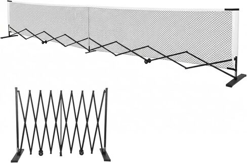مجموعة شبكة محمولة قابلة للسحب بطول 22 قدمًا مع إطار معدني ثابت، تجميع مجاني وحقيبة حمل للعب التنافسي والترفيهي in Kuwait