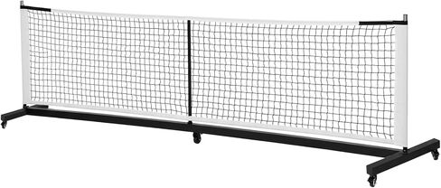 حامل شبكي احترافي للعبة كرة المخلل مع عجلات، حامل شبكي قابل للتعديل، معدات تدريب خفيفة الوزن بطول 22 قدمًا in Kuwait