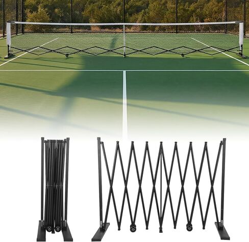 مجموعة شبكة محمولة قابلة للسحب بطول 22 قدمًا مع إطار معدني ثابت، تجميع مجاني وحقيبة حمل للممرات الخلفية in Kuwait