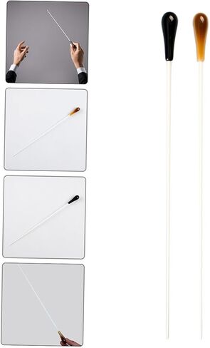 BESPORTBLE 2pcs Colorful Resin Conducting for Orchestra Concerts Portable Music Accessory Simple Style Conduct Stick for Conductors in Saudi Arabia