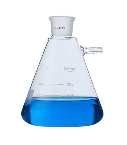 1PCS 50ml to 2000ml Glass Vacuum Grinding Mouth Filtration Suction Flask Laboratory Filter Bottle(500ml caliber19) in Kuwait