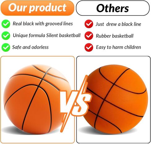 Silent Basketball-Size 7 (29.5") Upgrade Dribble Dream Silent Basketball, Grooved Airless Foam Technology for Soundless for Foam Indoor Training Ball for Various Indoor Activities in Saudi Arabia