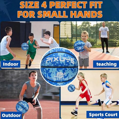 حجم 4 كرة السلة للأطفال خفيفة الوزن وناعمة 25.5 بوصة للأولاد والبنات الذين تتراوح أعمارهم بين 5-8 سنوات، تدريب الشباب في الأماكن المغلقة في الهواء الطلق على حمام السباحة، هدايا عيد الميلاد in Kuwait