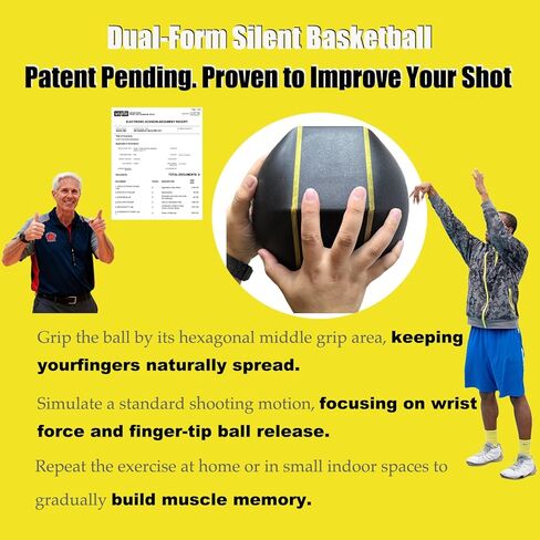 مدرب رماية هادئ، كرة سلة داخلية رغوية بوزن 1.28 رطل للمراوغة الصامتة وتصحيح شكل التسديد، معدات تدريب للبالغين والشباب in Kuwait