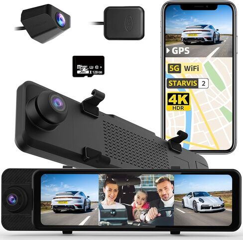 4 قناة DASH CAM 360 ° ، ومضمّن في WIFI GPS 5G ، 2.5K+1080P*3 الأمامي والخلف داخل الكاميرا اليسرى اليسرى للسيارات ، كاميرا السيارة مع رؤية ليلية الأشعة تحت الحمراء ، وضع وقوف السيارات على مدار 24 ساعة ، G-SESOR ، بطاقة 128G مجانية in Kuwait